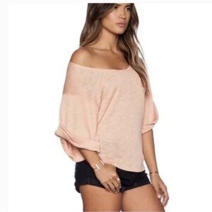 Free People Beach Nani Knit Top Orange medium.